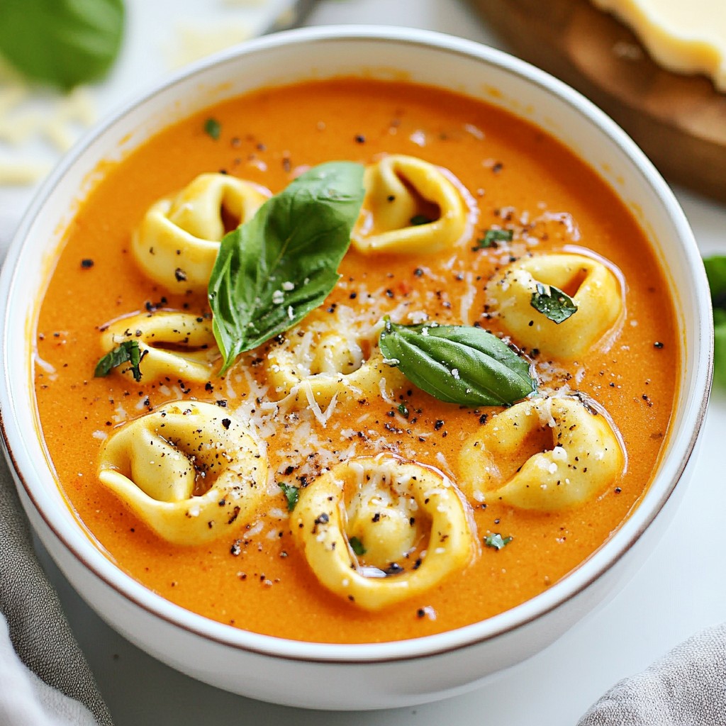 Creamy Tomato Tortellini Soup Comforting and Easy Meal