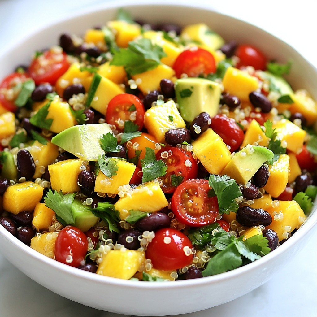 Mango Black Bean Quinoa Salad Fresh and Healthy Dish