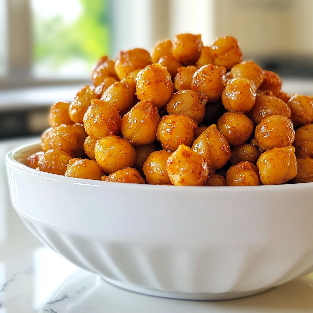 Smoked Paprika Roasted Chickpeas Flavorful Snack Idea