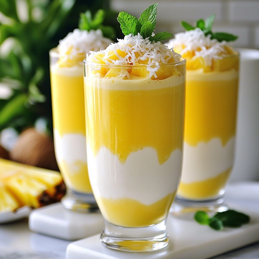 Creamy Coconut Pineapple Smoothie Refreshing Delight