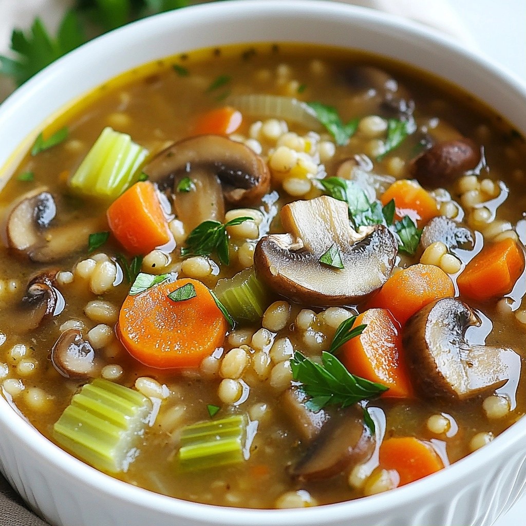 Savory Instant Pot Mushroom Barley Soup Delight