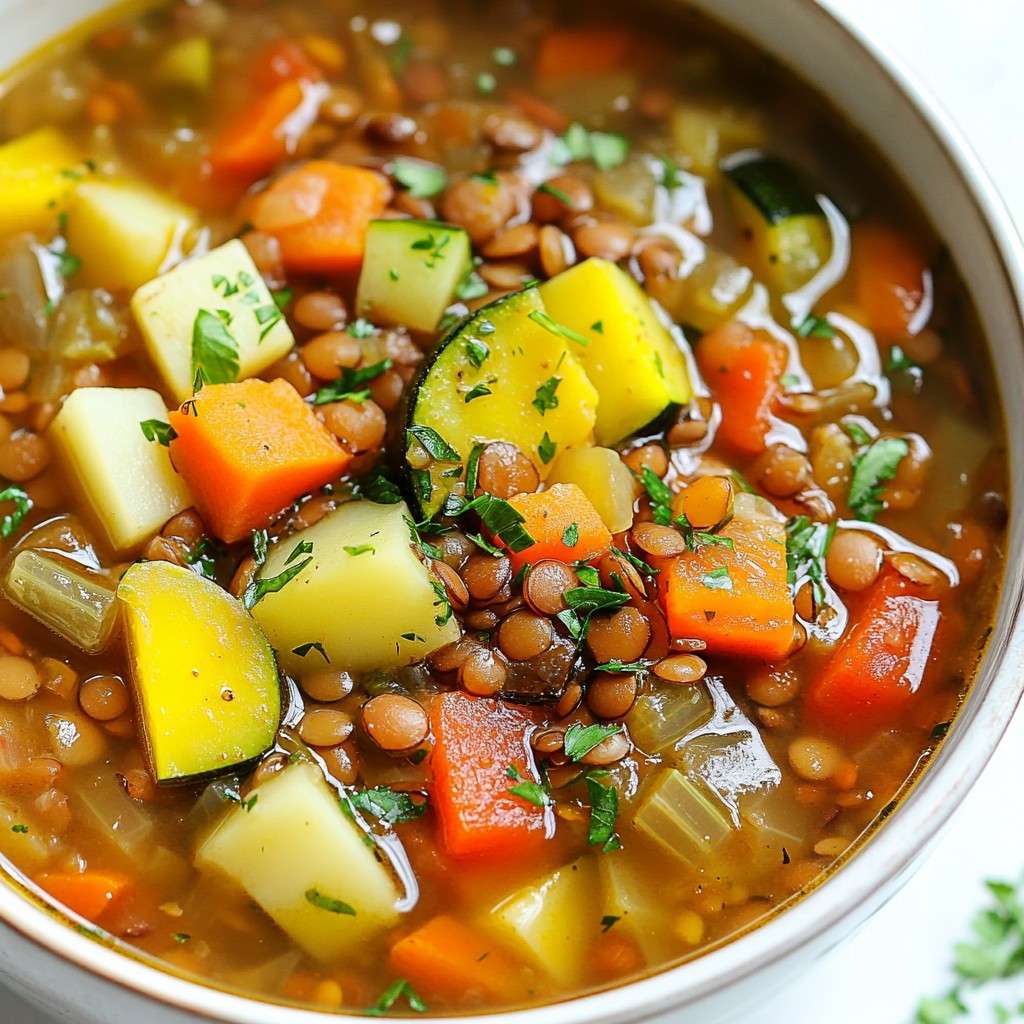 Comforting Instant Pot Lentil and Vegetable Soup Recipe