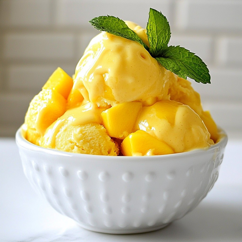 Tropical Mango Nice Cream Simple and Refreshing Treat