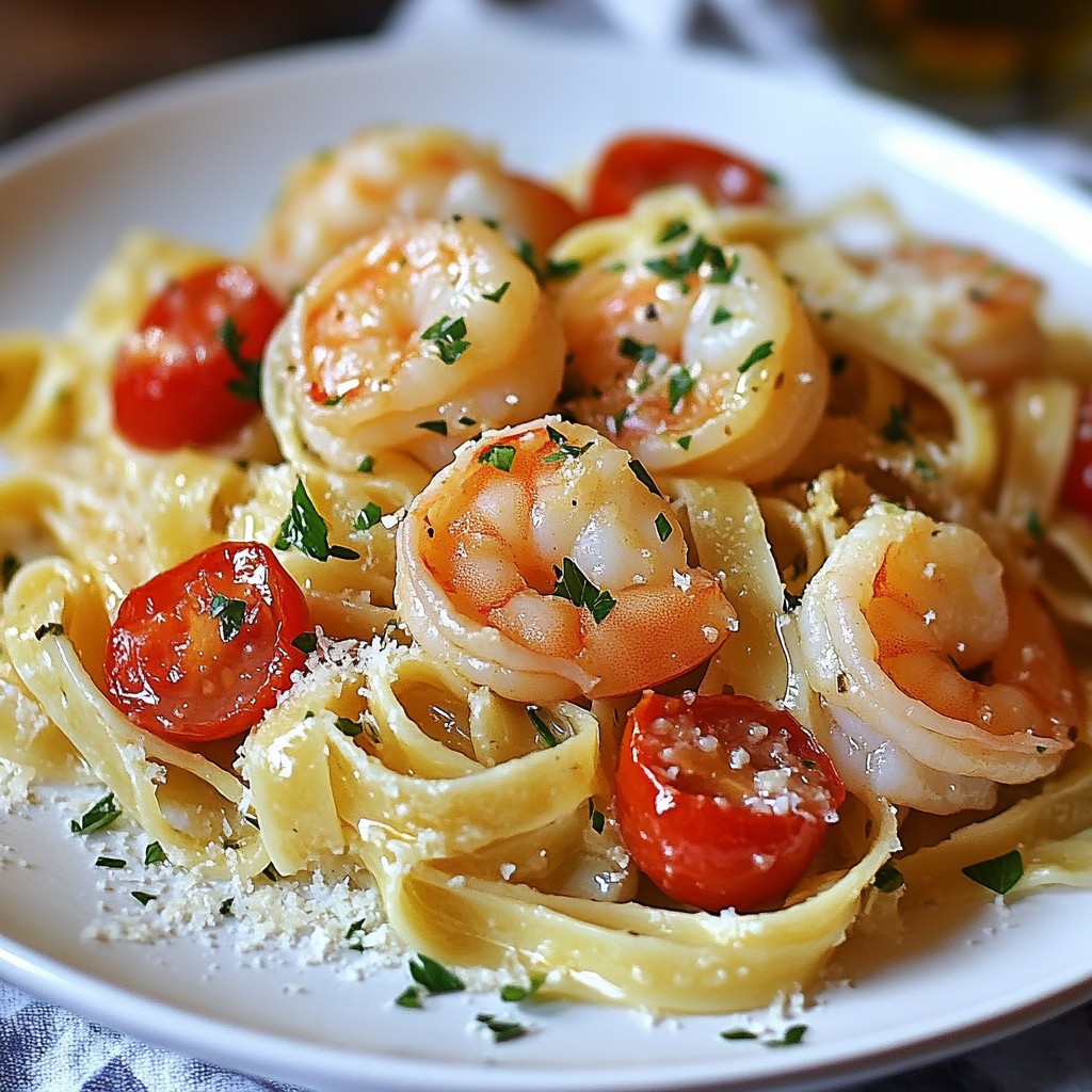 Savory Instant Pot Garlic Shrimp Pasta Delight