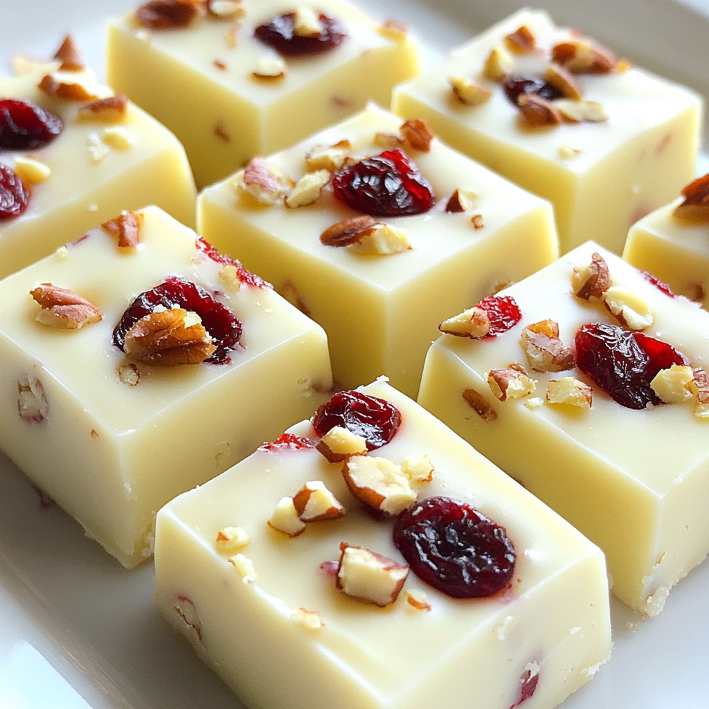 White Chocolate Cranberry Fudge Tasty Festive Treat