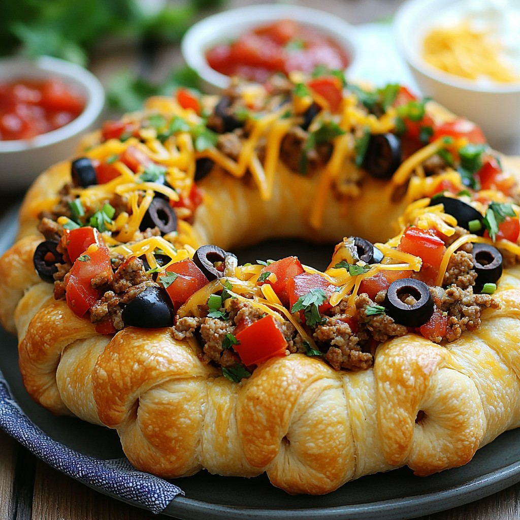 Cheesy Taco Crescent Ring Flavorful and Fun Dish