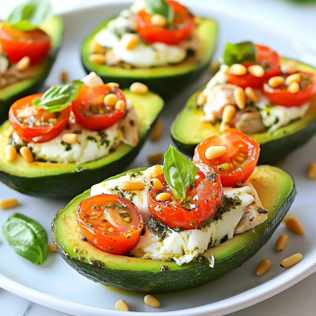 Pesto Chicken Stuffed Avocados Healthy and Tasty Meal