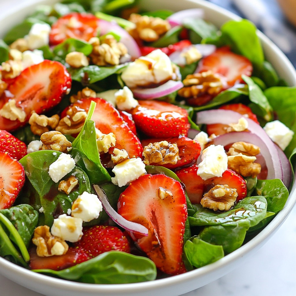 Balsamic Strawberry Spinach Salad Fresh Flavor Boost