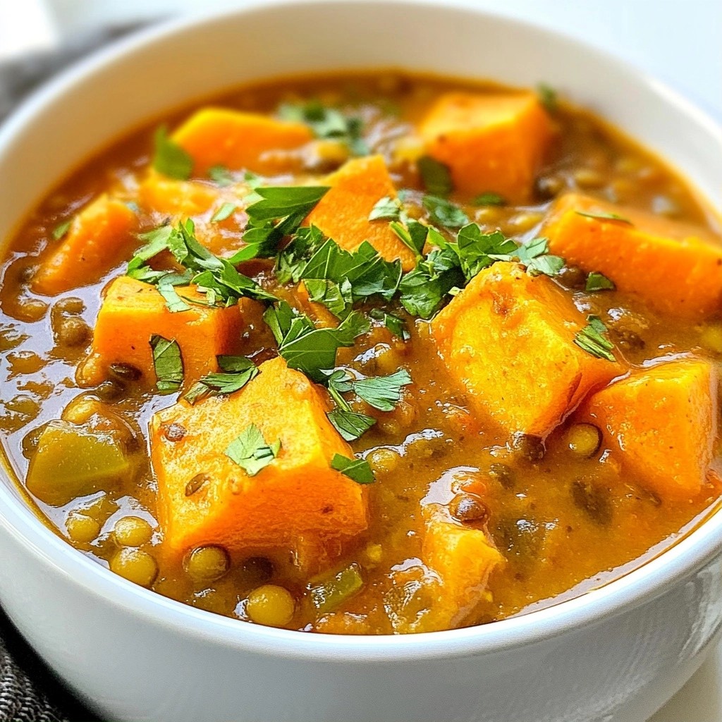 Hearty Instant Pot Sweet Potato Lentil Stew Recipe
