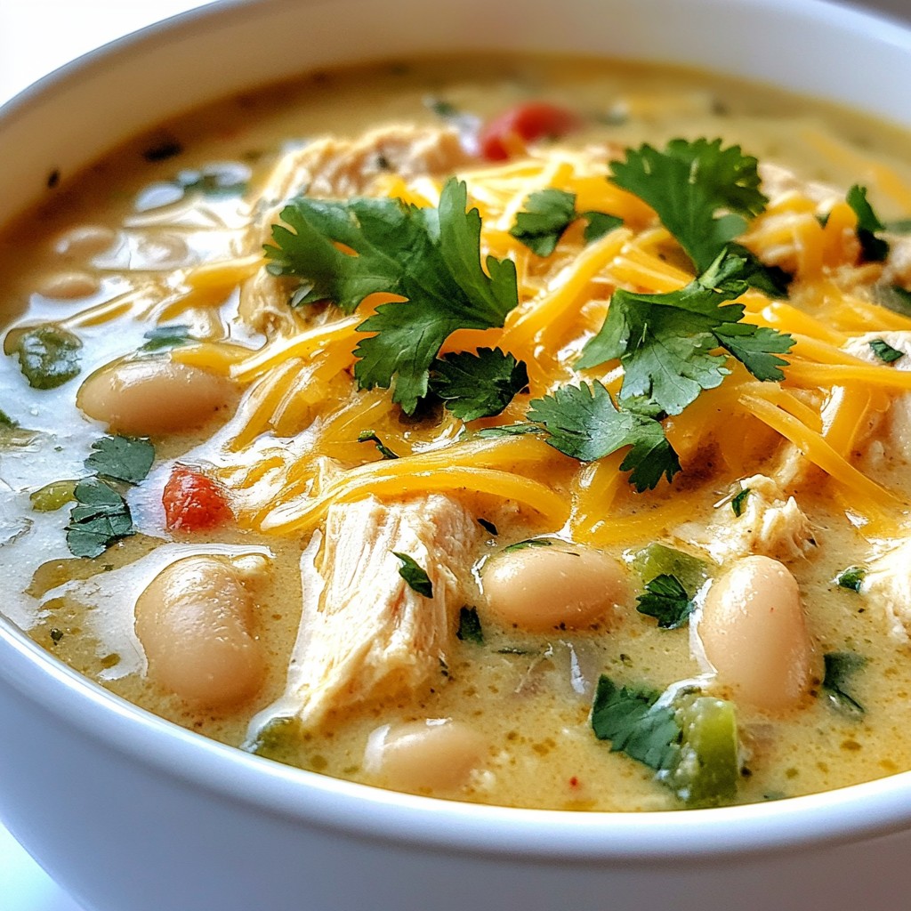 Creamy White Chicken Chili Dreamy Comfort Bowl