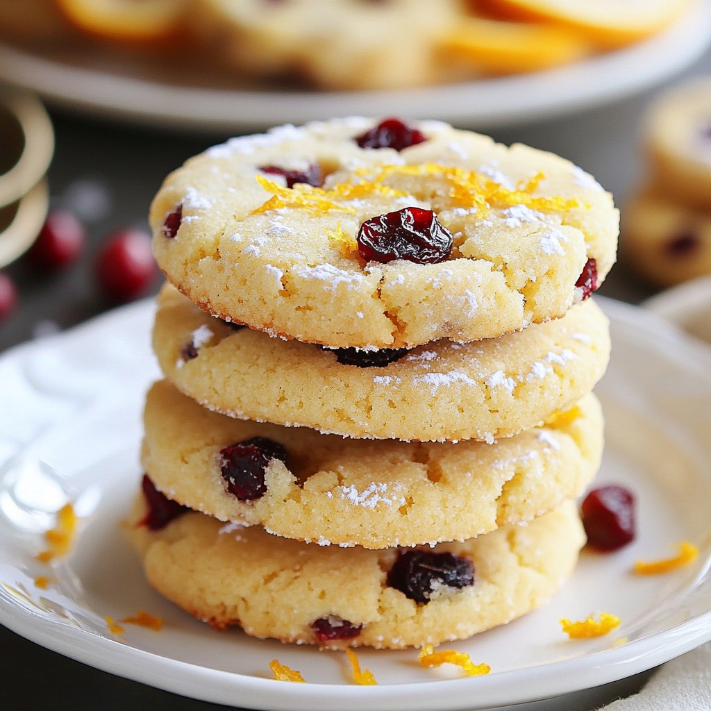 Cranberry Orange Shortbread Cookies Delightful Treat