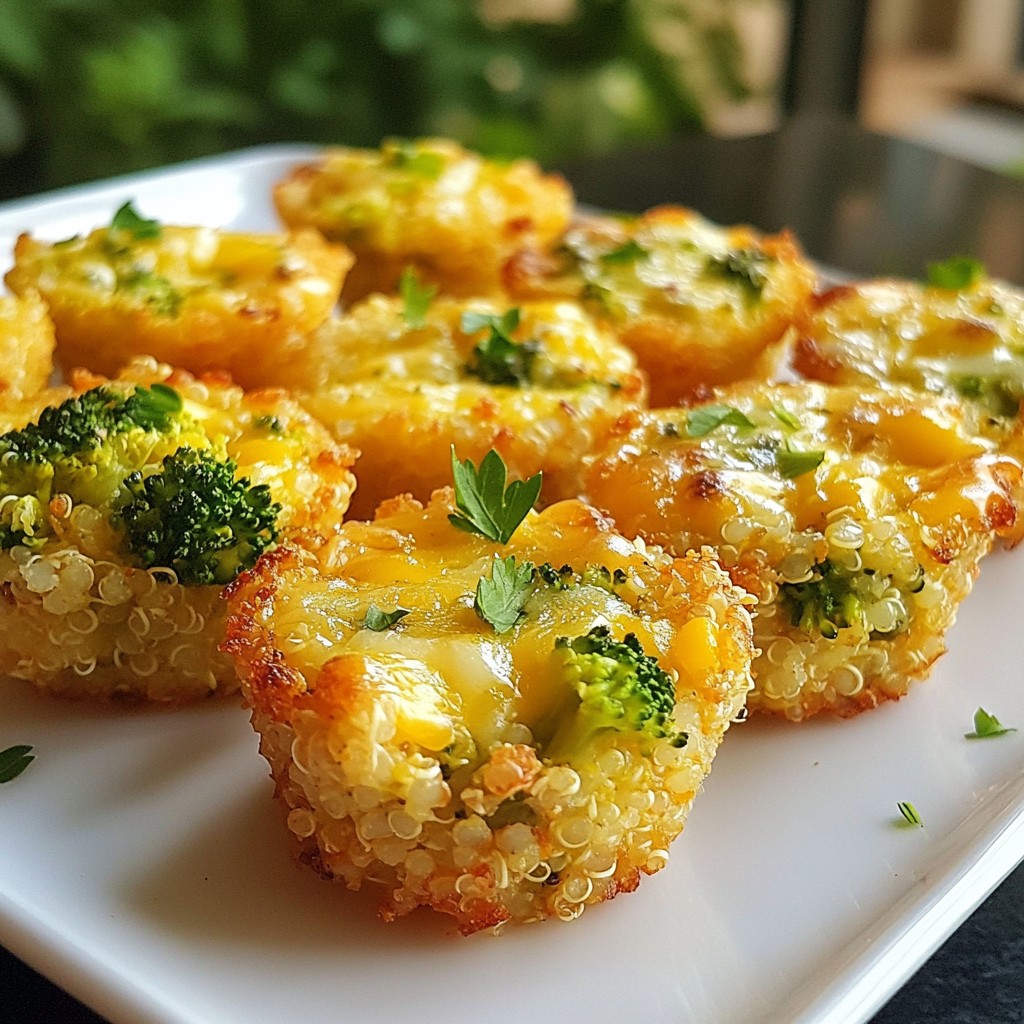 Broccoli Cheddar Quinoa Bites Simple and Delicious Snack