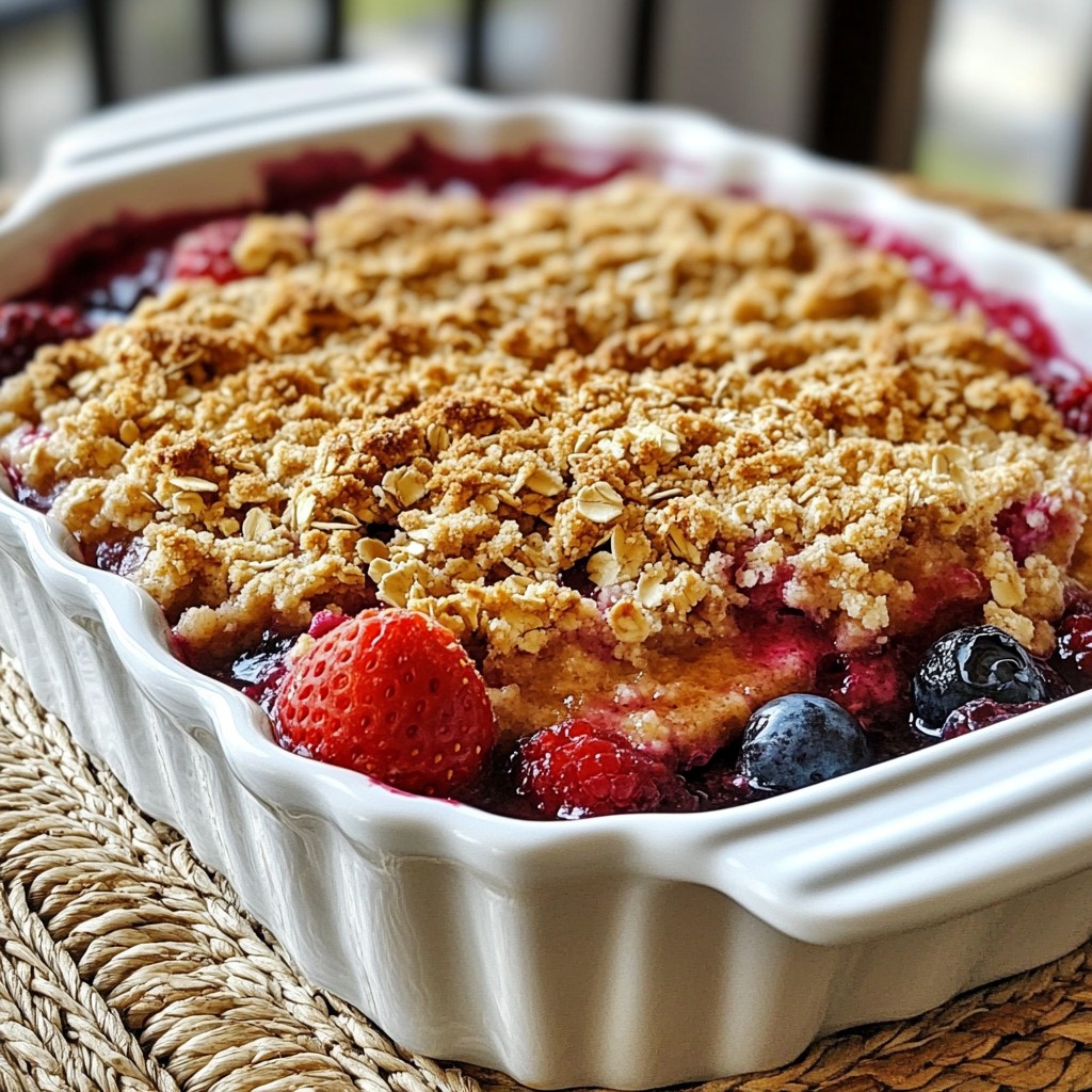 Triple Berry Crumble Delightful and Easy Dessert Recipe