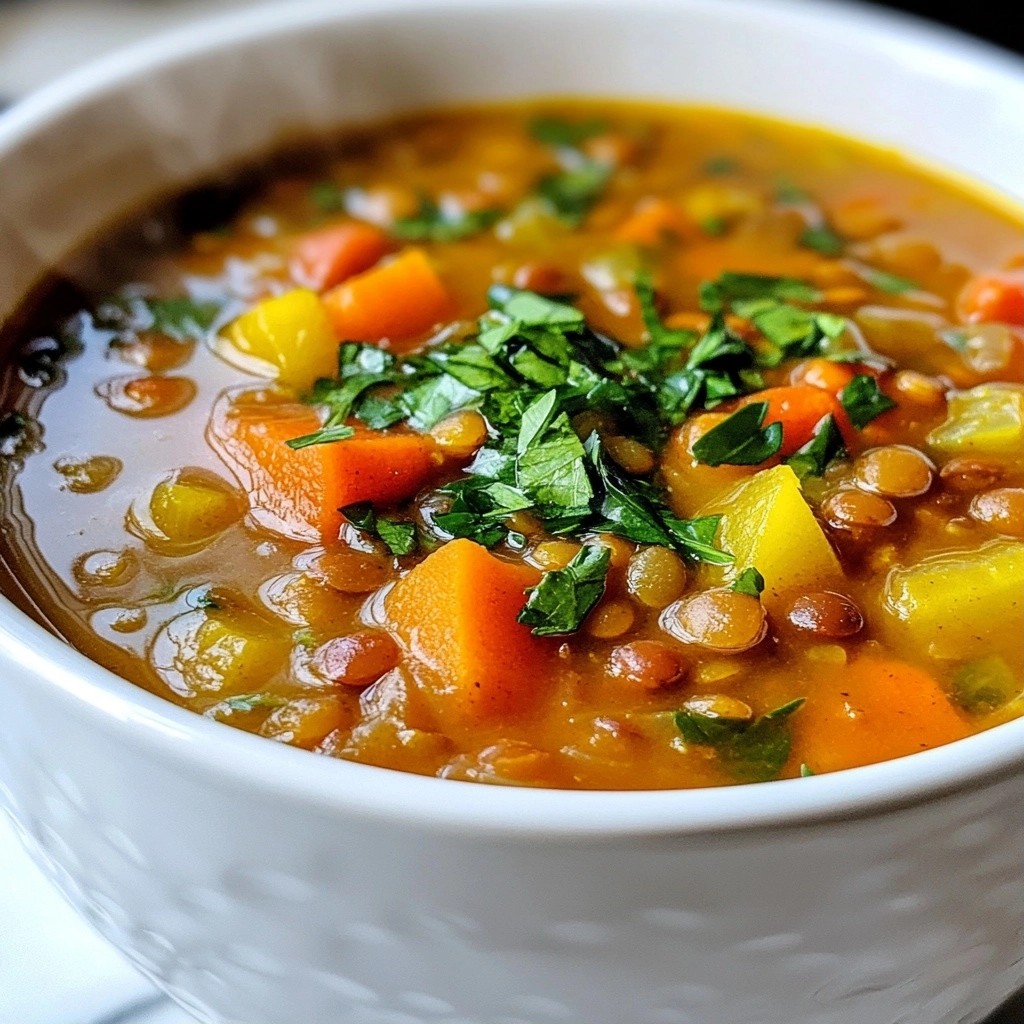 Spiced Instant Pot Moroccan Lentil Soup Delight