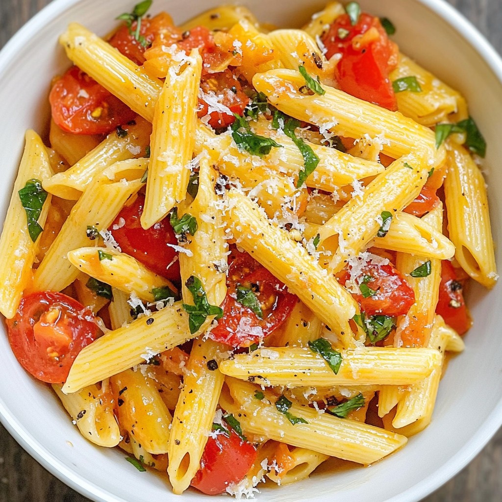 Tomato Basil Bruschetta Pasta Simple and Tasty Dish