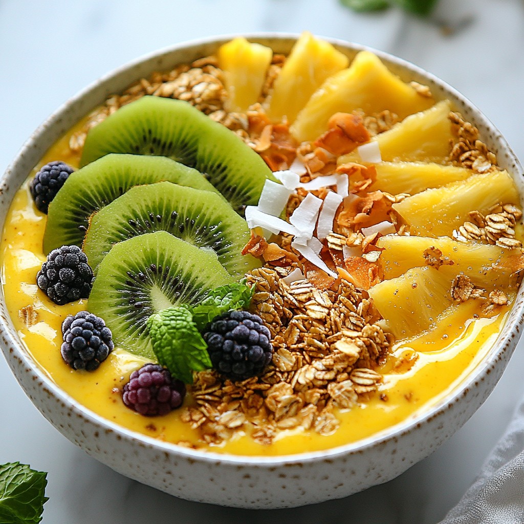 Coconut Pineapple Smoothie Bowl Refreshing Delight