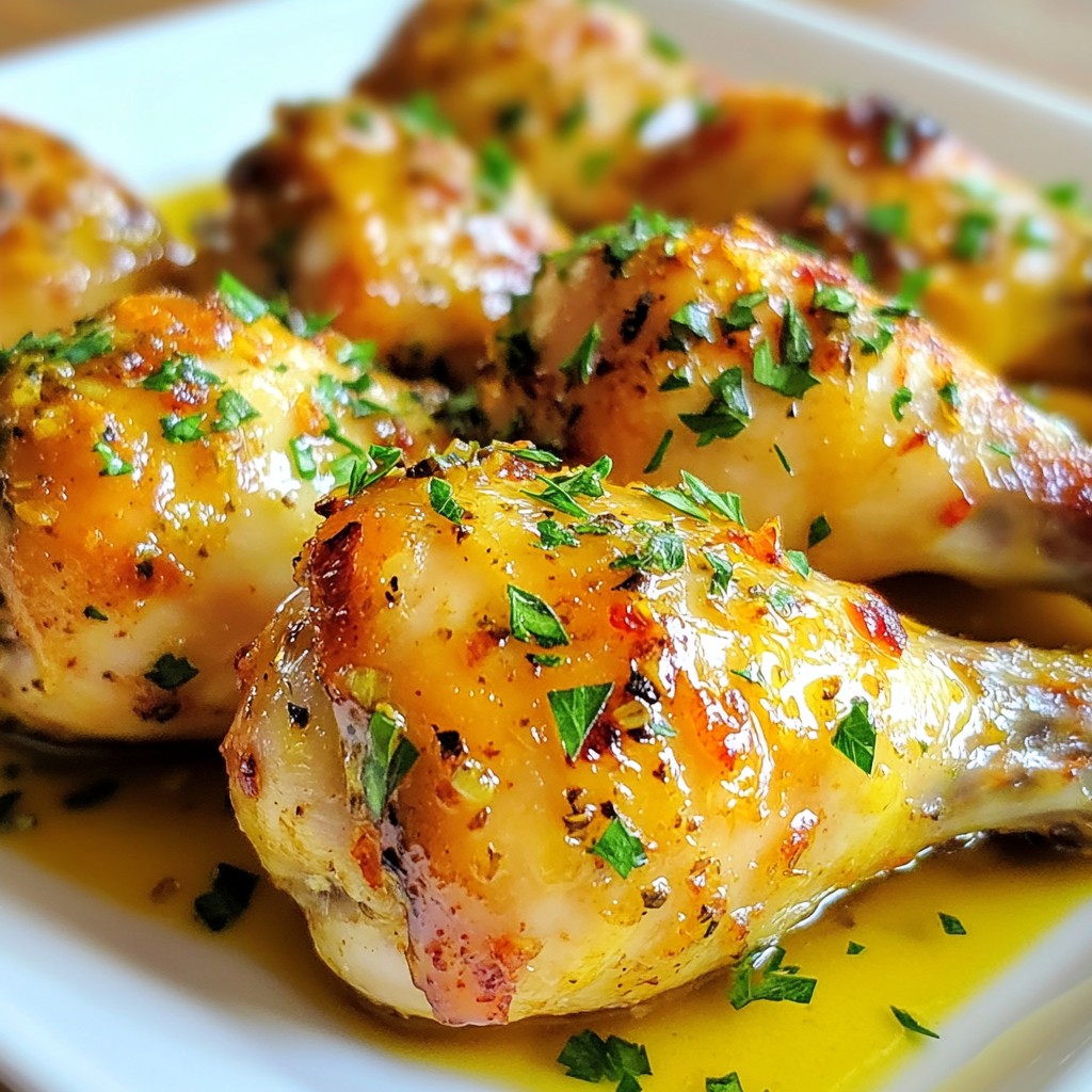 Garlic Herb Roasted Chicken Drumsticks Flavorful Dish