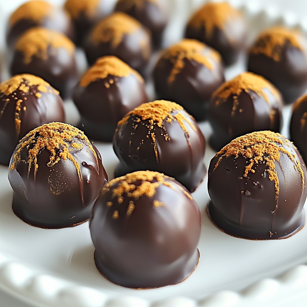 Chocolate Pumpkin Spice Truffles Decadent Fall Treat