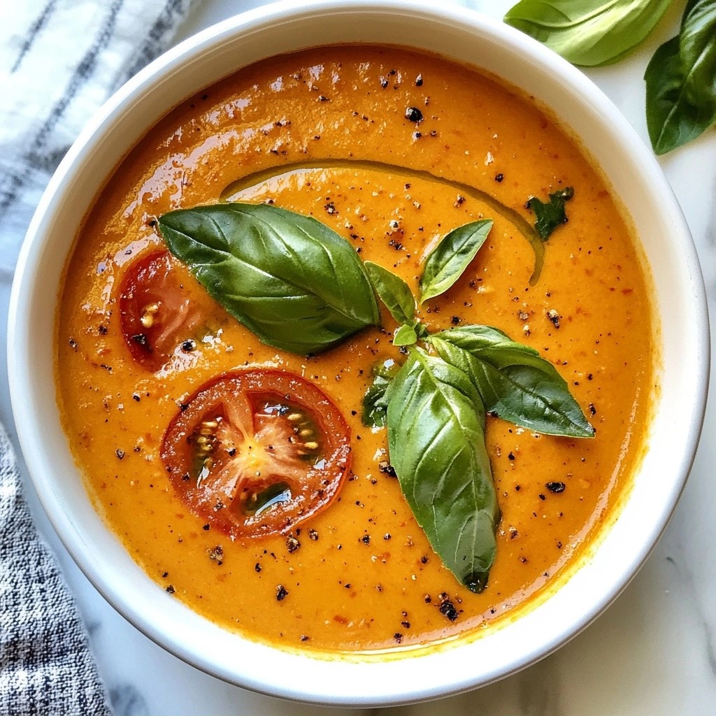 Velvety Instant Pot Roasted Tomato Bisque Recipe