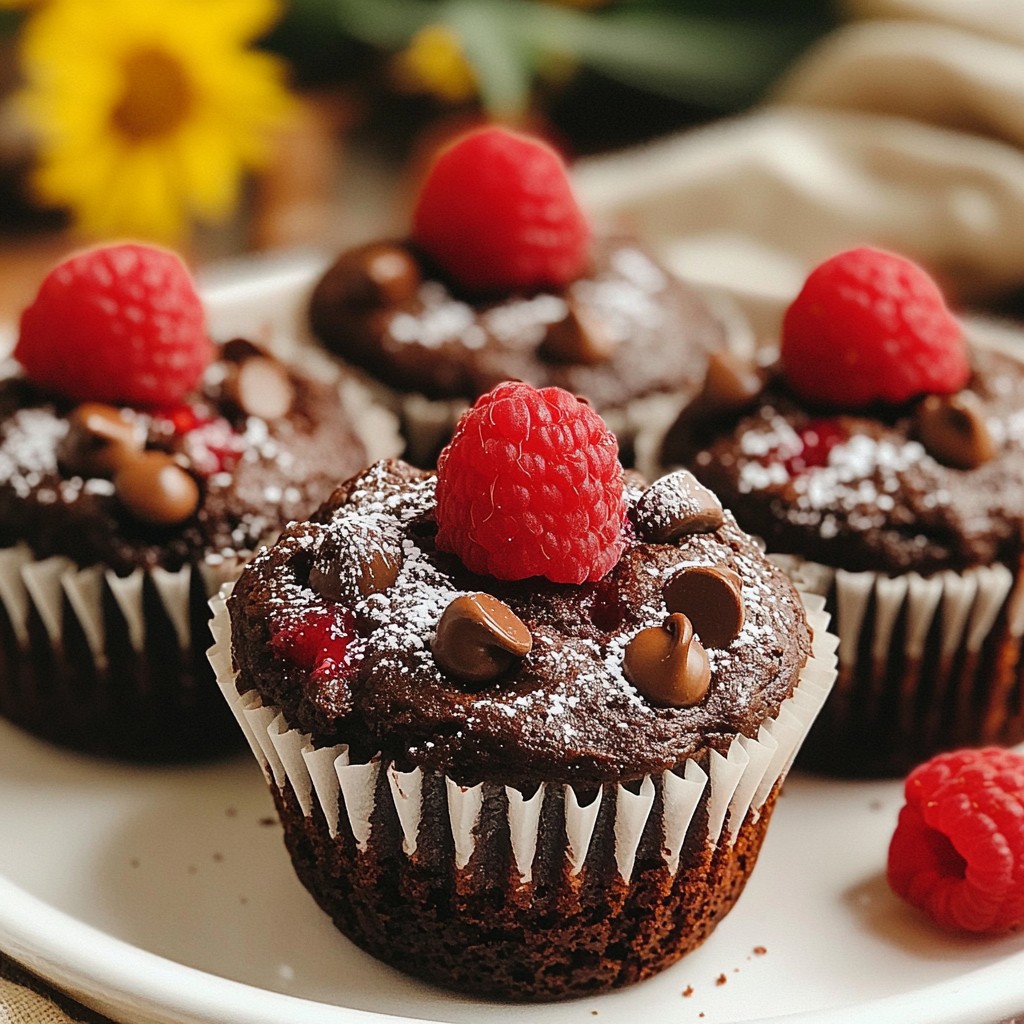 Dark Chocolate Raspberry Muffins Rich and Easy Recipe
