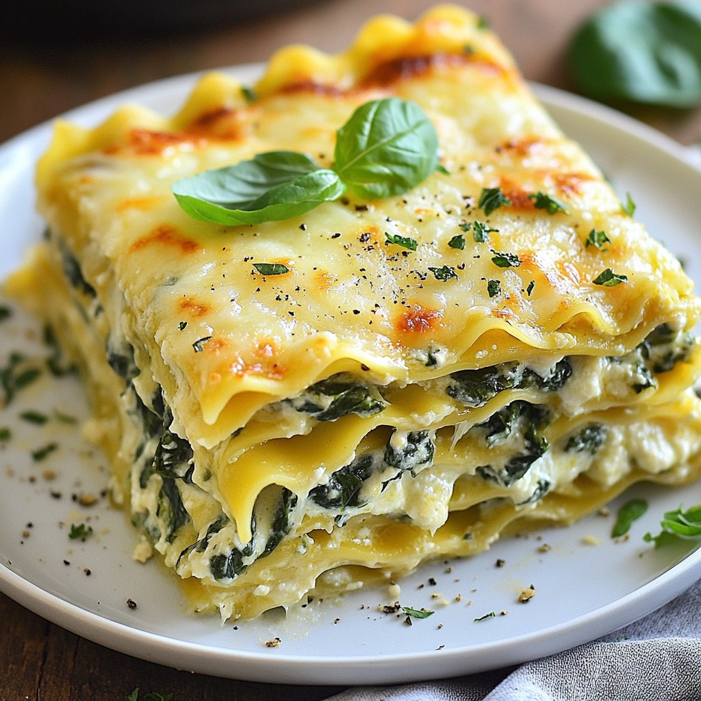 Cheesy Instant Pot Spinach Alfredo Lasagna Delight