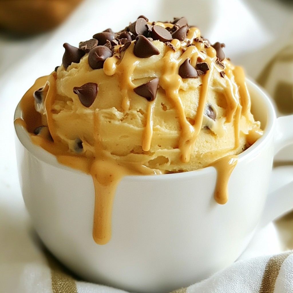 Peanut Butter Chocolate Chip Mug Cake Delightful Recipe