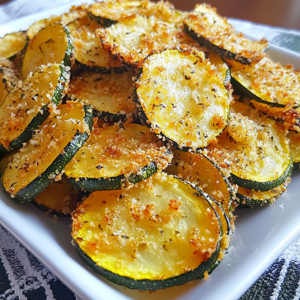 Baked Parmesan Zucchini Chips Crunchy and Healthy Snack