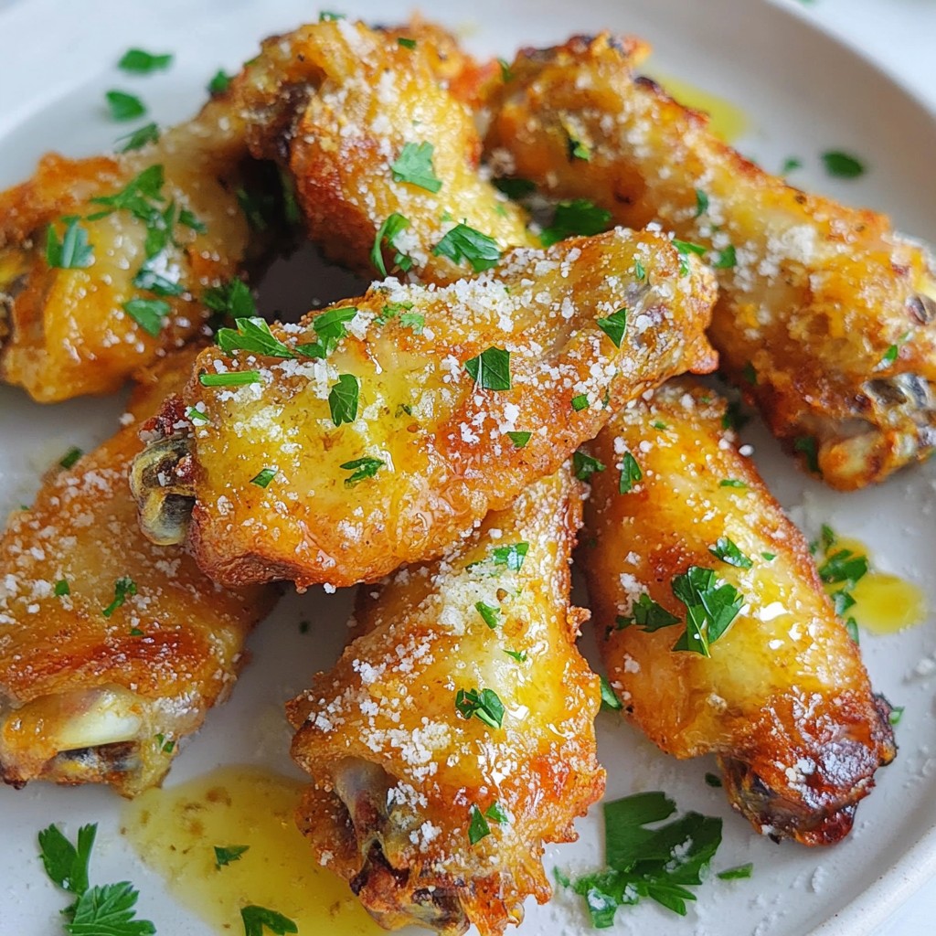 Garlic Parmesan Chicken Wings Crispy and Delicious Dish