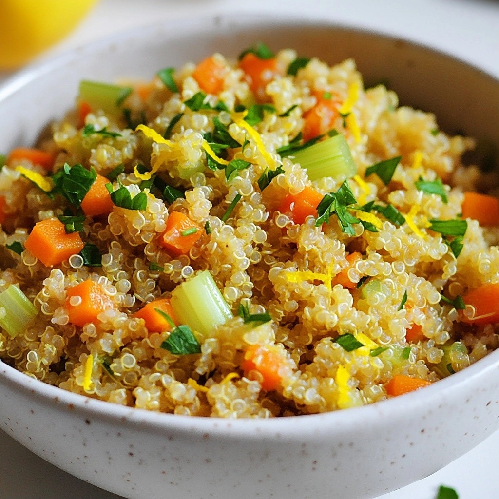 Savory Instant Pot Lemon Herb Quinoa Pilaf Recipe