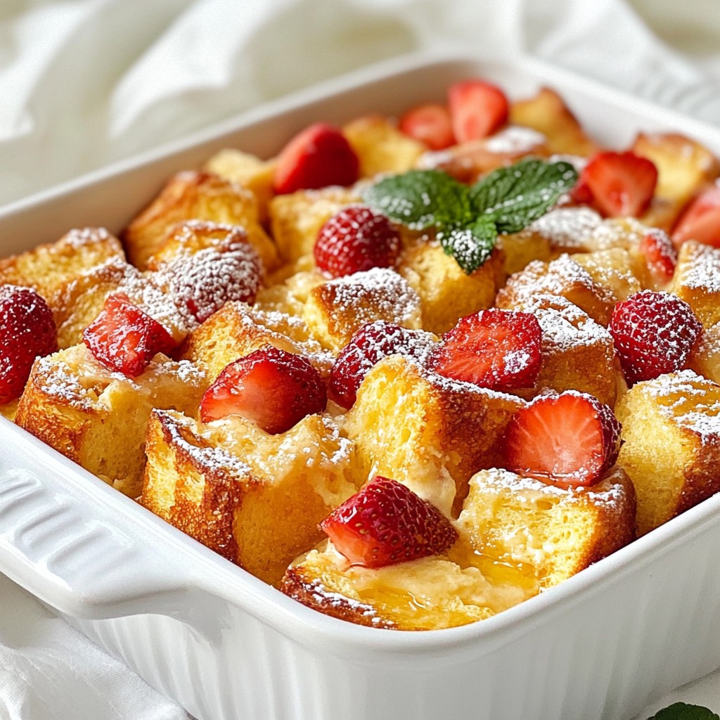 Strawberry Cheesecake French Toast Bake Delight