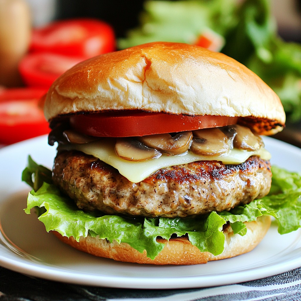 Mushroom Swiss Turkey Burgers Flavorful and Easy Meal