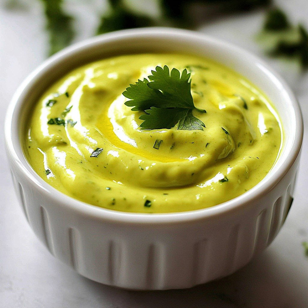 Creamy Avocado Cilantro Dressing Easy and Flavorful Dish