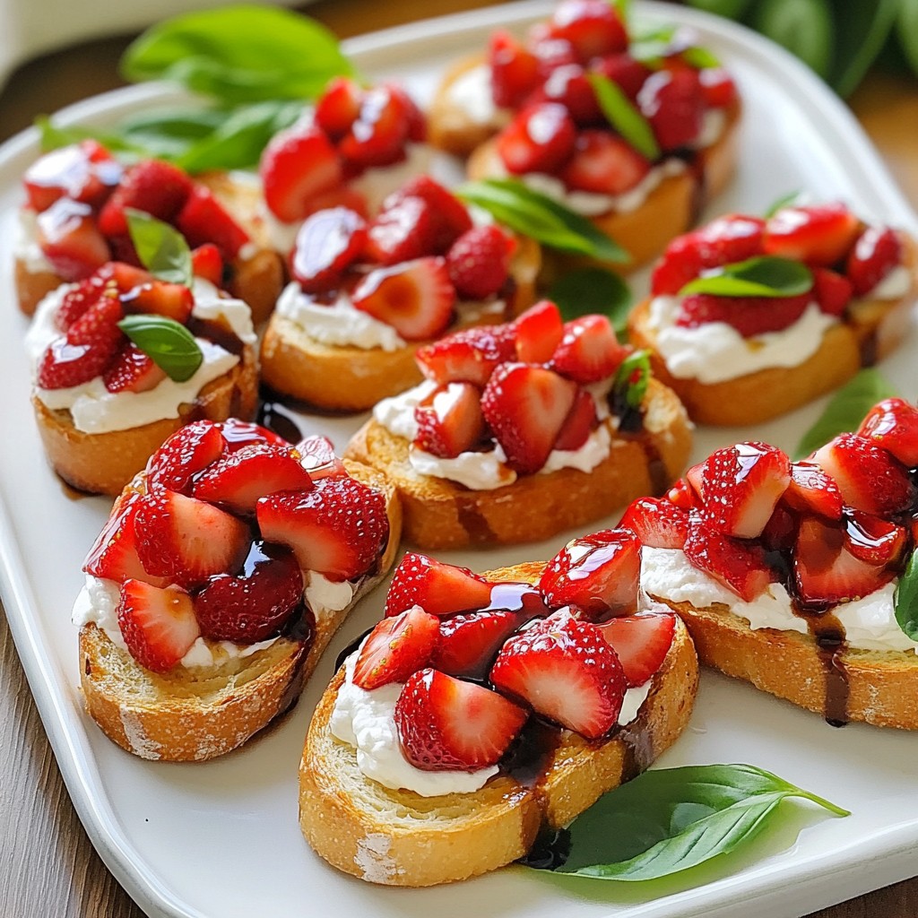 Balsamic Strawberry Bruschetta Fresh Flavor Delight