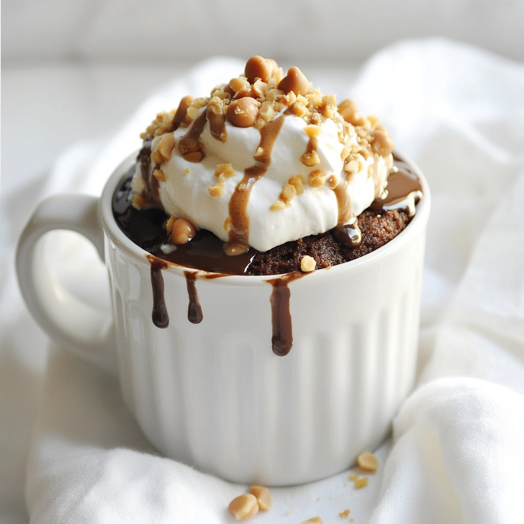 Chocolate Peanut Butter Mug Cake Savory and Quick Treat