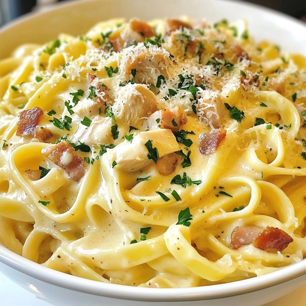 Cheesy Instant Pot Chicken Carbonara Flavorful Delight