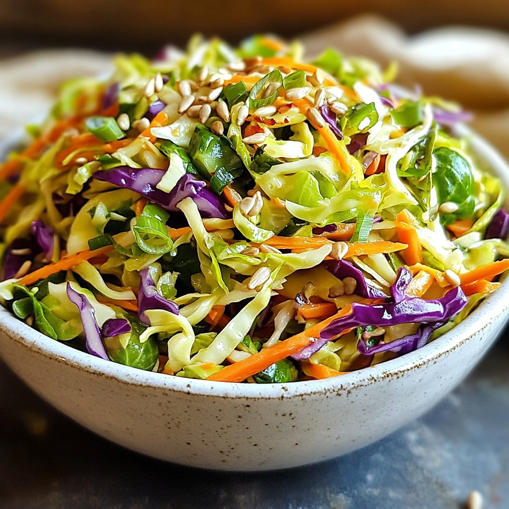 Honey Mustard Brussels Sprout Slaw Flavorful Delight