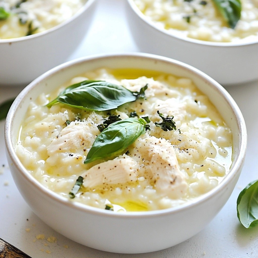 Creamy Instant Pot Basil Chicken Risotto Delight