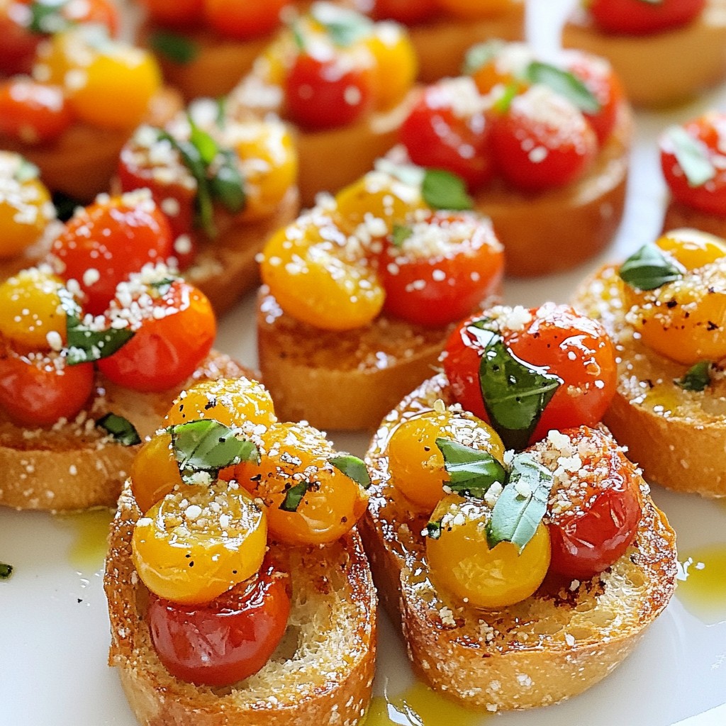 Roasted Tomato Basil Bruschetta Tasty and Simple Treat
