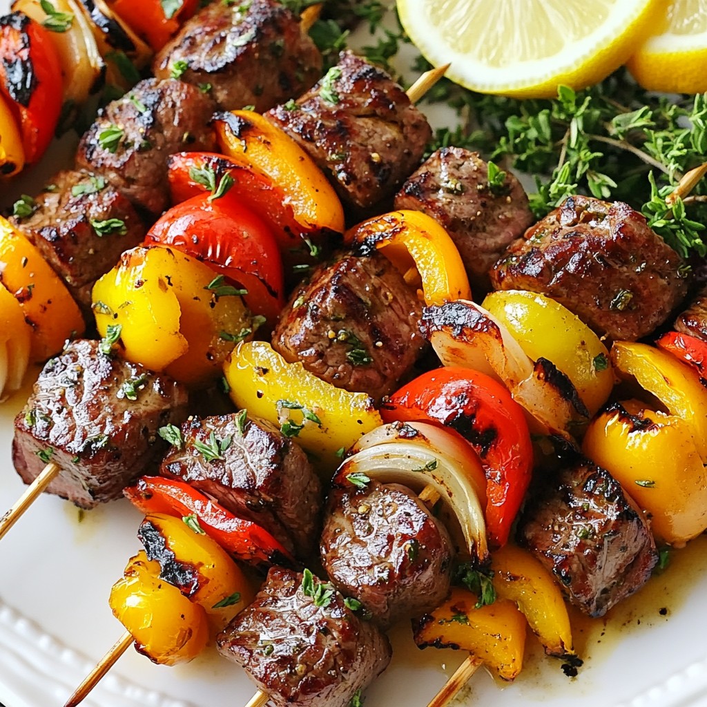 Garlic Herb Steak Kebabs Easy and Flavorful Recipe