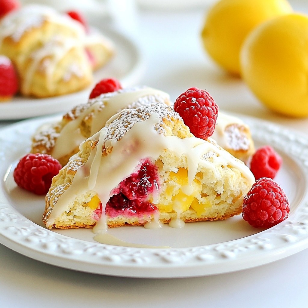 Raspberry Lemon Cream Scones Delightful Treat Recipe