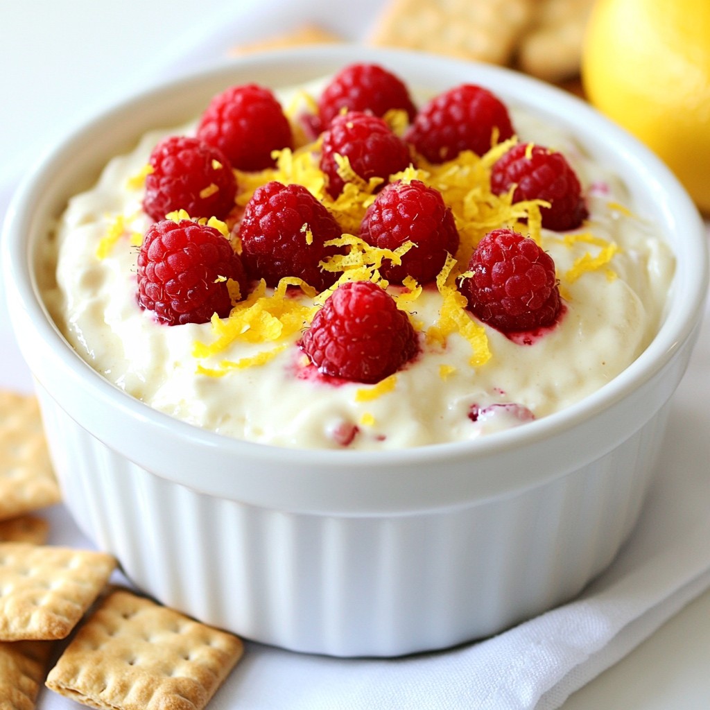 Raspberry Lemon Cheesecake Dip Delightfully Easy Dip