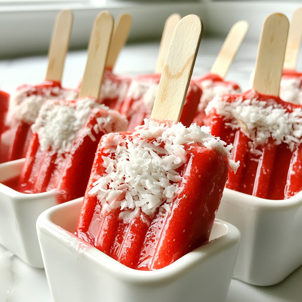 Strawberry Coconut Popsicles Refreshing and Easy Treat