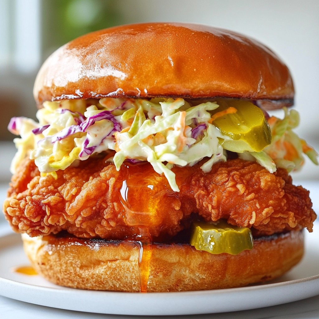 Hot Honey Crispy Chicken Sandwich Tasty and Easy Recipe