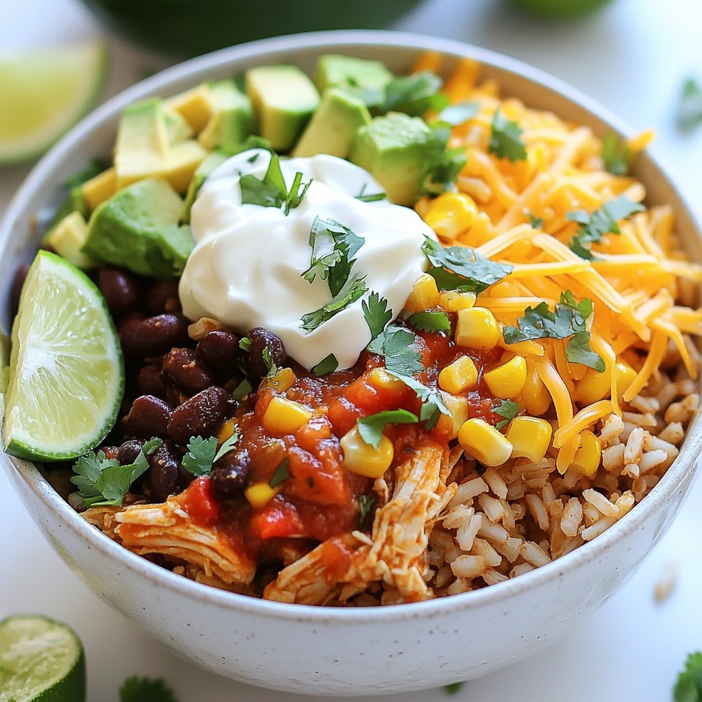 Instant Pot Chicken Burrito Bowls Quick and Easy Meal