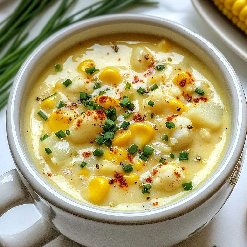 Creamy Instant Pot Corn and Cauliflower Chowder Recipe