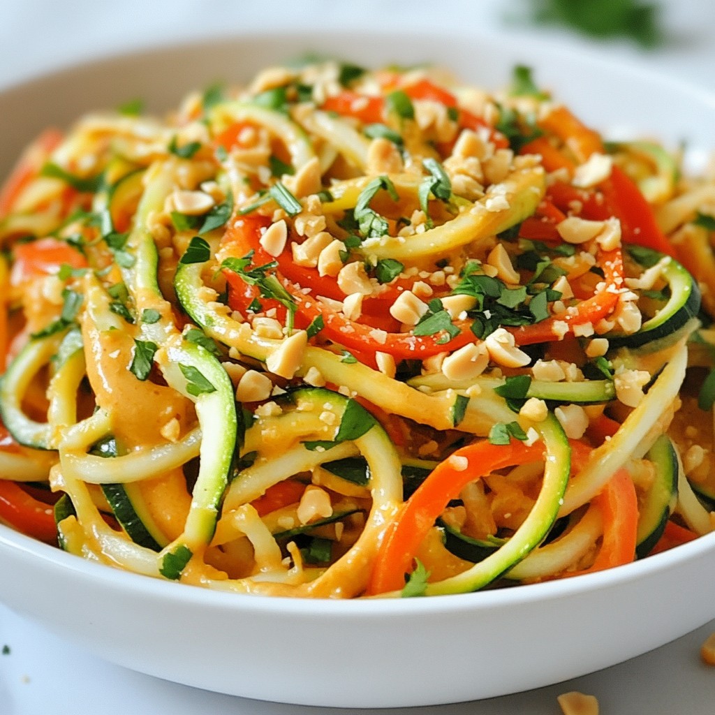 Spicy Thai Peanut Zoodles Flavorful and Nourishing Dish