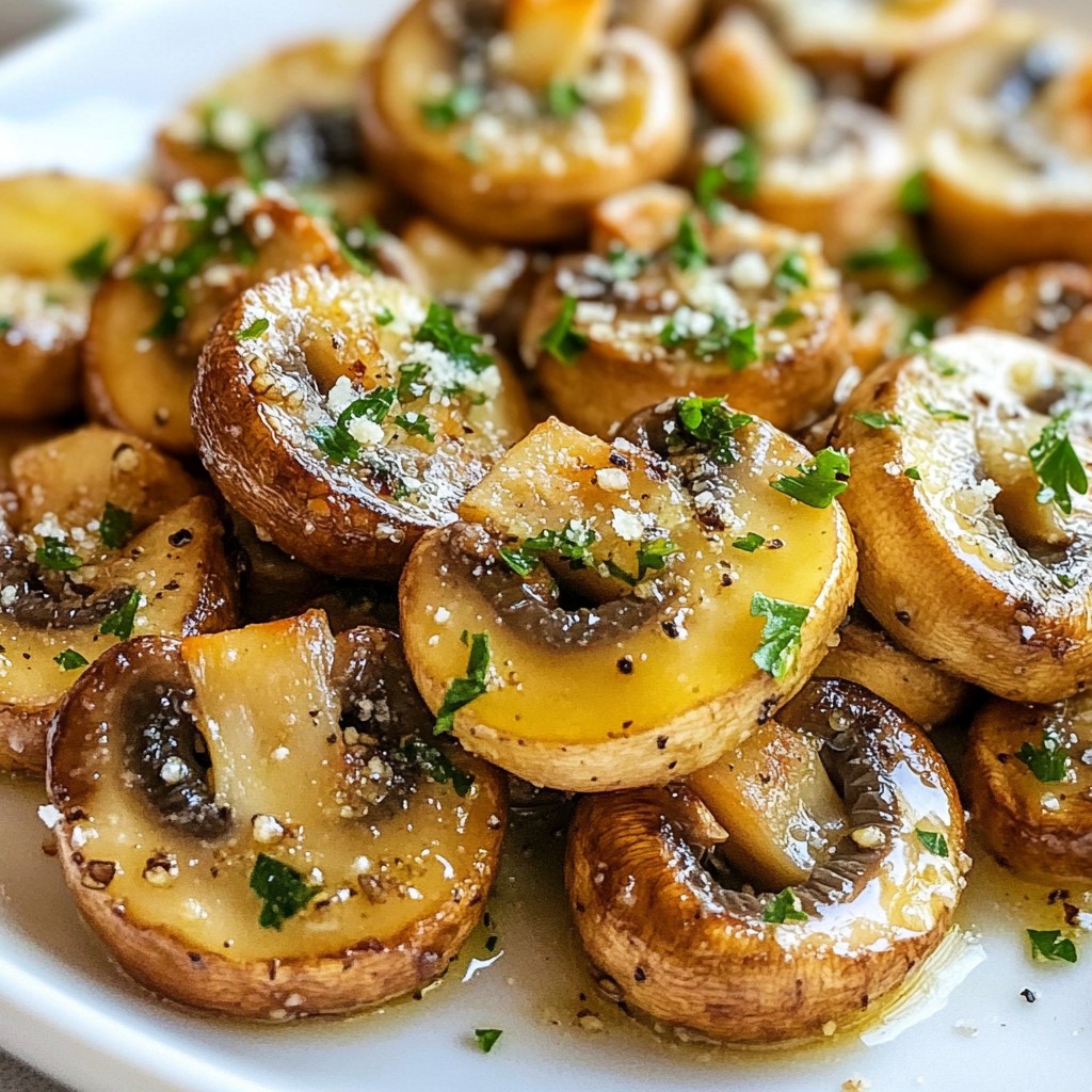 Garlic Butter Roasted Mushrooms Flavorful Side Dish