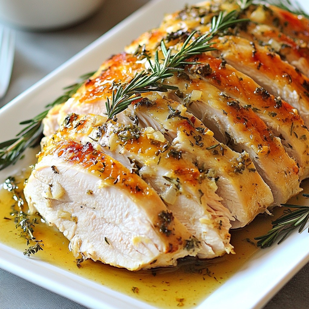 Garlic Herb Butter Roasted Turkey Breast Delight