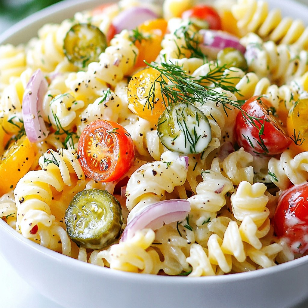 Creamy Dill Pickle Pasta Salad Easy and Flavorful Dish