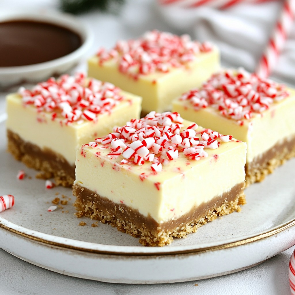 Candy Cane Cheesecake Bars Festive and Delicious Treat